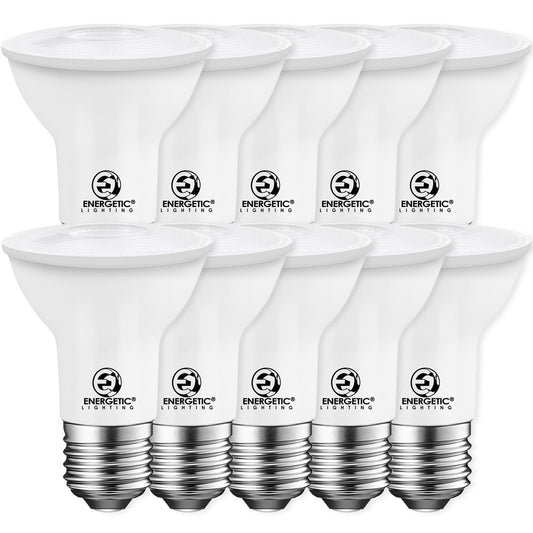 Energetic 10 Pack PAR20 LED Bulbs 50W Equivalent 5W Dimmable, 5000K Daylight 460 Lumen E26 Medium Base Indoor Outdoor Spot Light Bulb Flood Light Bulb