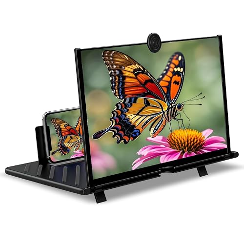 Zrgzob 20 Inch Screen Magnifier for Cell Phone - Foldable Phone Stand & Movie Amplifier, for Videos, and Gaming, Compatible with All Smartphones