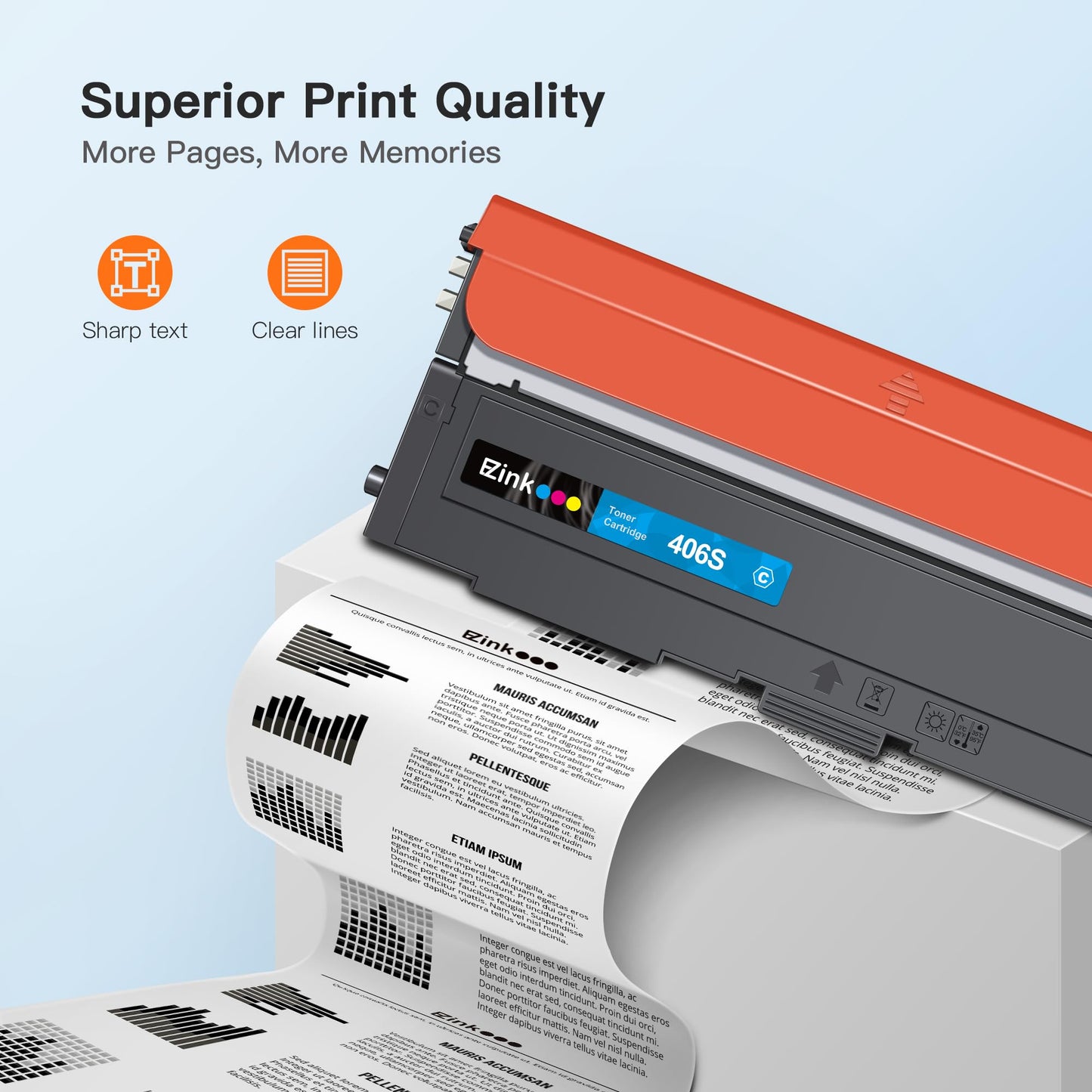 E-Z Ink Compatible CLT-406S Toner Replacement for Samsung 406S 4 Pack