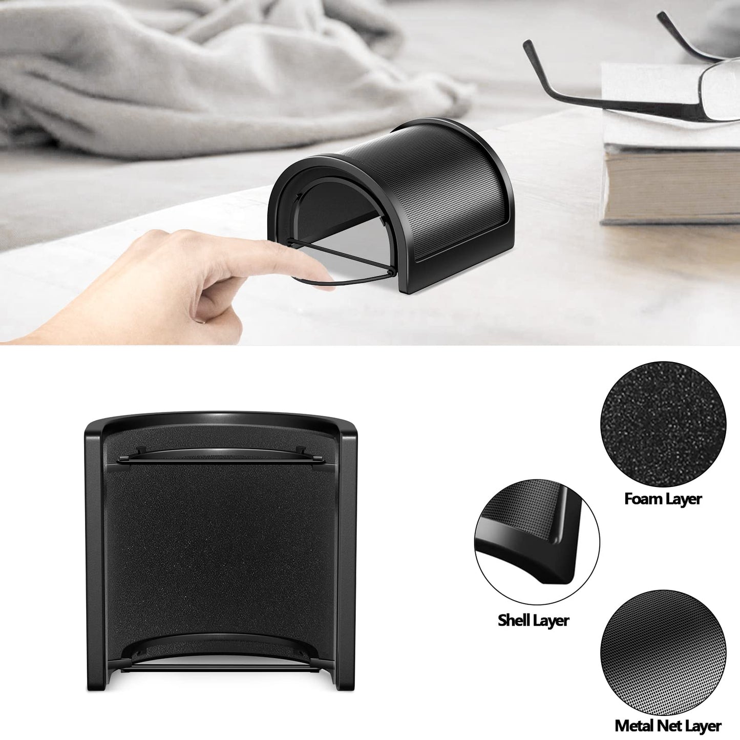Pop Filter,PEMOTech [Upgraded Three Layers] Metal Mesh & Foam & Etamine Layer Microphone Windscreen Cover Handheld Mic Shield Mask,Microphone