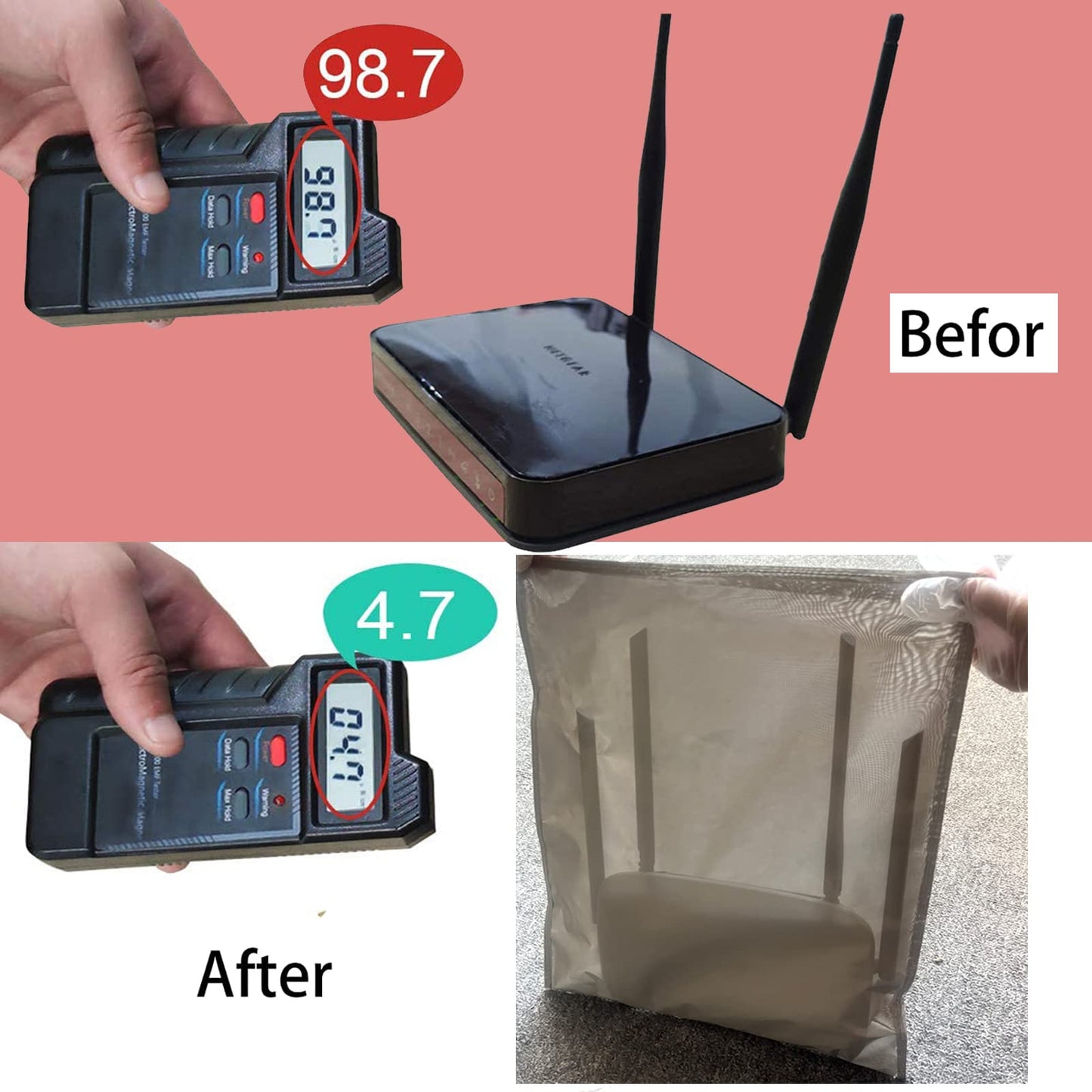 Wifi Blocker Wifi Router Cover Smart Meter Cover e M f Shield faraDay Bag e M f Protection Router faraDay Box e M f Blocker 5G Protection Radio