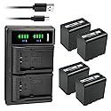Kastar 4-Pack AG-VBR89G Battery and LTD2 USB Charger Compatible with Panasonic HC-X2 4K Camcorder, Panasonic HC-X20 4K Mobile Camcorder