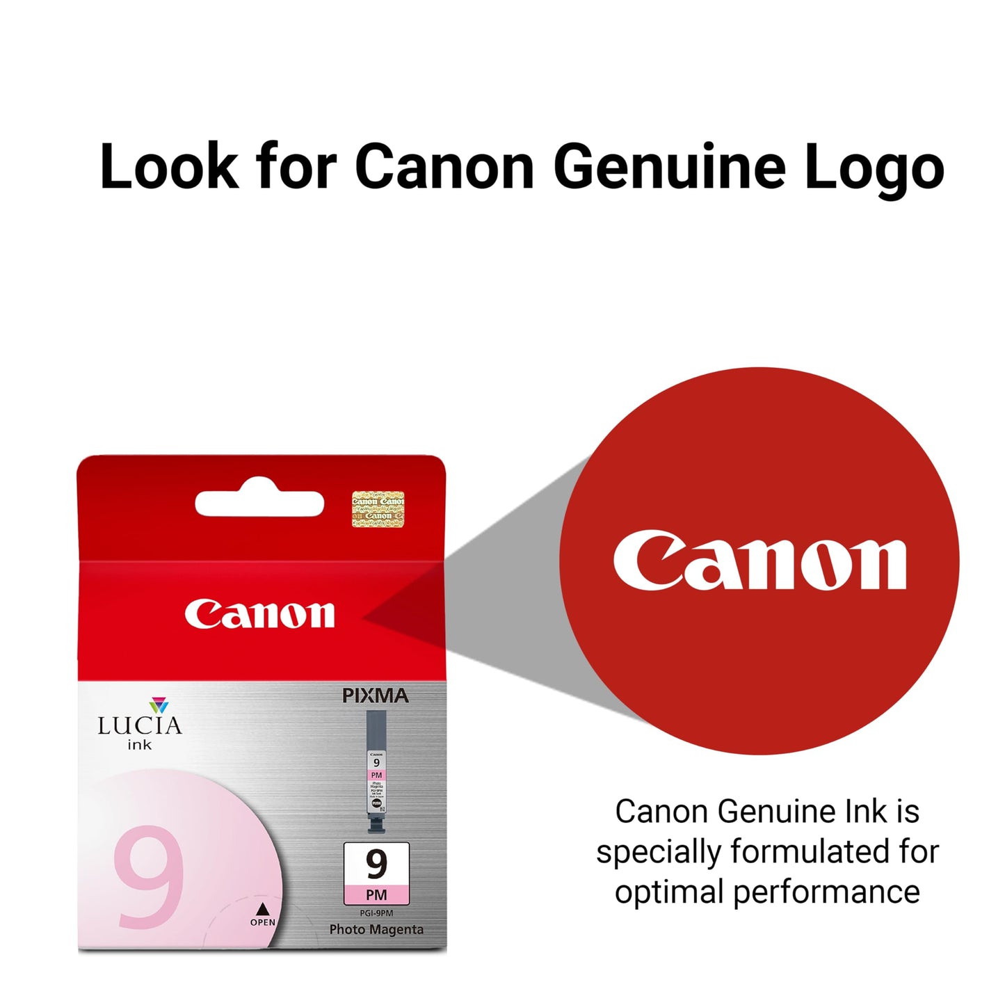 Canon PGI-9 Genuine Photo Magenta Ink Tank, Compatible with Pro9500, and Pro9500 Mark II Printers