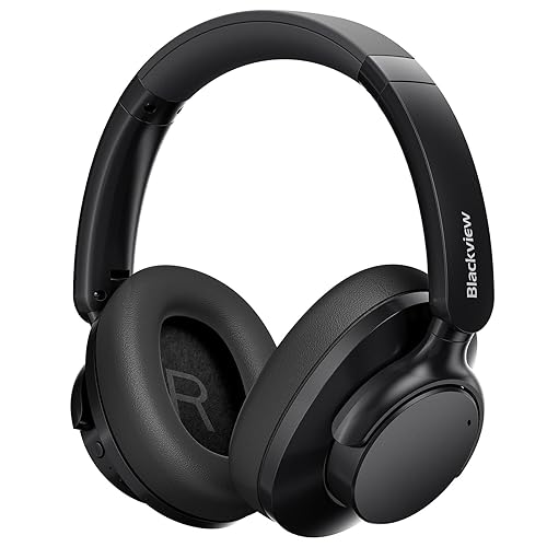 Blackview FitBuds H1 Over-Ear Bluetooth Headphones, Hi-Res Audio, Hybrid ANC, 65H Playtime, Bluetooth 5.4, USB-C Fast Charging, ENC Mics, Comfortable…