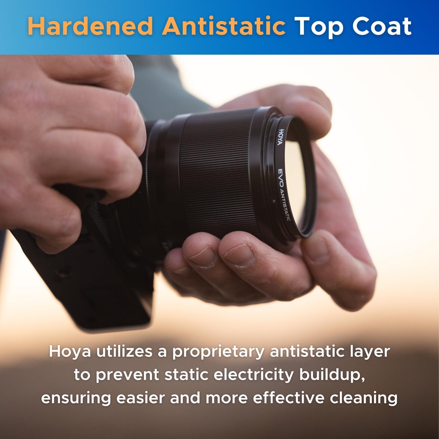 Hoya EVO Antistatic 40.5mm Filter - Premium Optical Glass w/ 16-Layer SMC Lens Protector for 99.8% Light Transmission, 3mm Thick, Dust