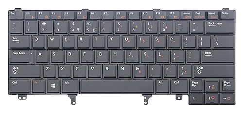 Laptop Backlit Keyboard (Without Pointer) Replacement for Dell Latitude E6420 ATG E6420 XFR E6430 ATG E6430s XT3, US Layout Black Color