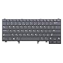 Laptop Backlit Keyboard (Without Pointer) Replacement for Dell Latitude E6420 ATG E6420 XFR E6430 ATG E6430s XT3, US Layout Black Color