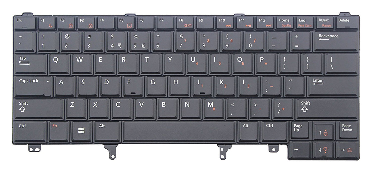Laptop Backlit Keyboard (Without Pointer) Replacement for Dell Latitude E6420 ATG E6420 XFR E6430 ATG E6430s XT3, US Layout Black Color