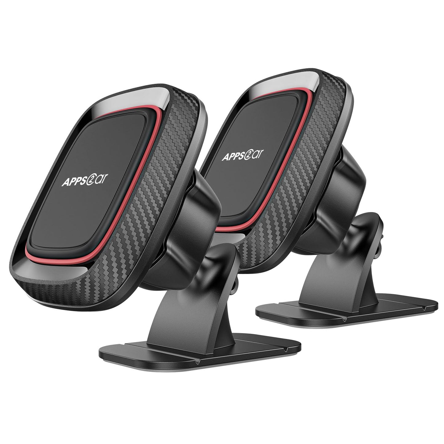 [2 Pack] Magnetic Phone Holder for Car, APPS2Car Dashboard Magnetic Car Phone Holder Mount with Strong VHB Adhesive Mounting, Requires Metal Plate