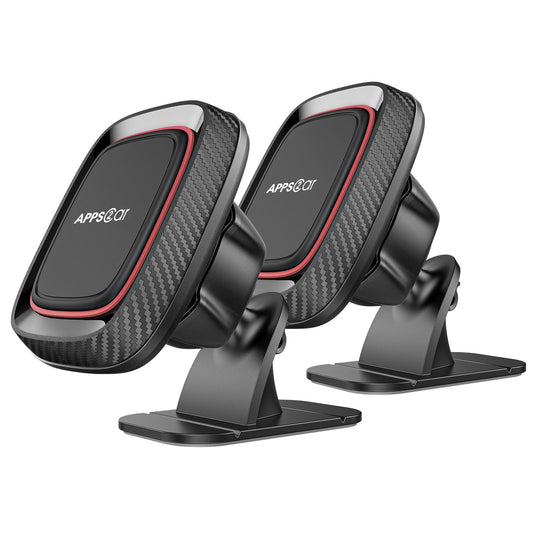 [2 Pack] Magnetic Phone Holder for Car, APPS2Car Dashboard Magnetic Car Phone Holder Mount with Strong VHB Adhesive Mounting, Requires Metal Plate