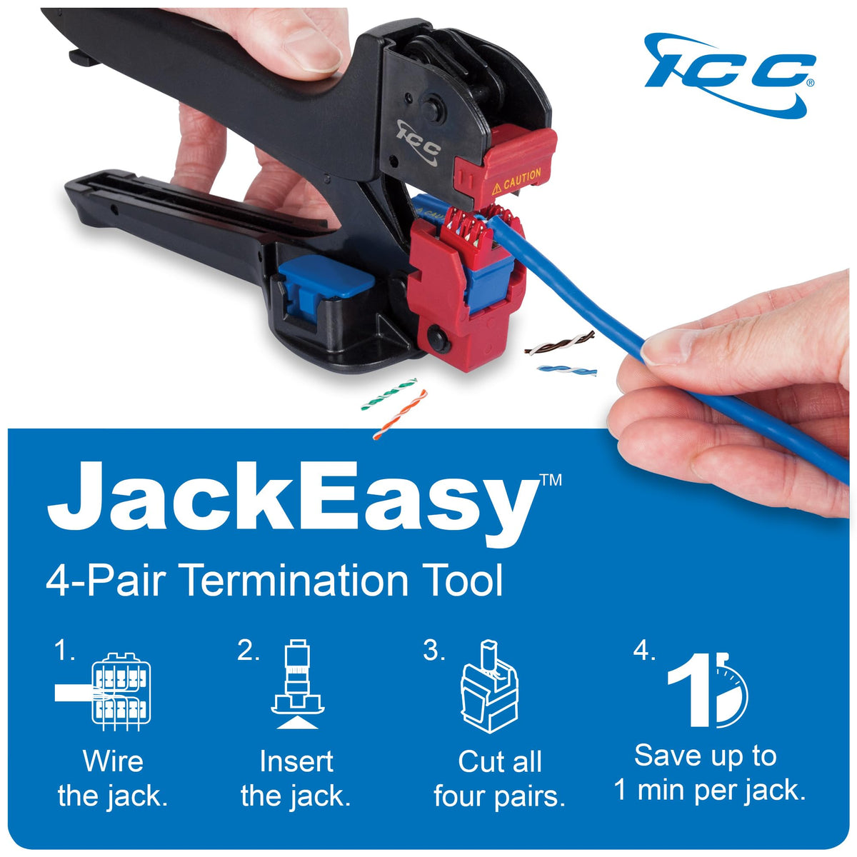 ICC CAT6 RJ45 Keystone Jack, Slim 180 Degree Punch Down, Green, 25-Pack
