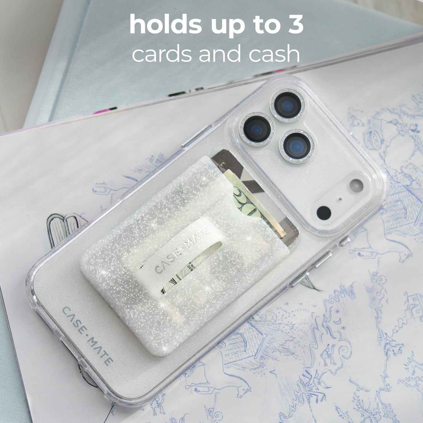 Case-Mate MagSafe Wallet w/Loop Grip - Detachable Magnetic Phone Wallet/Card Holder w/Easy to Hold Built-in Loop Grip [Holds up to 3 Cards & Cash]