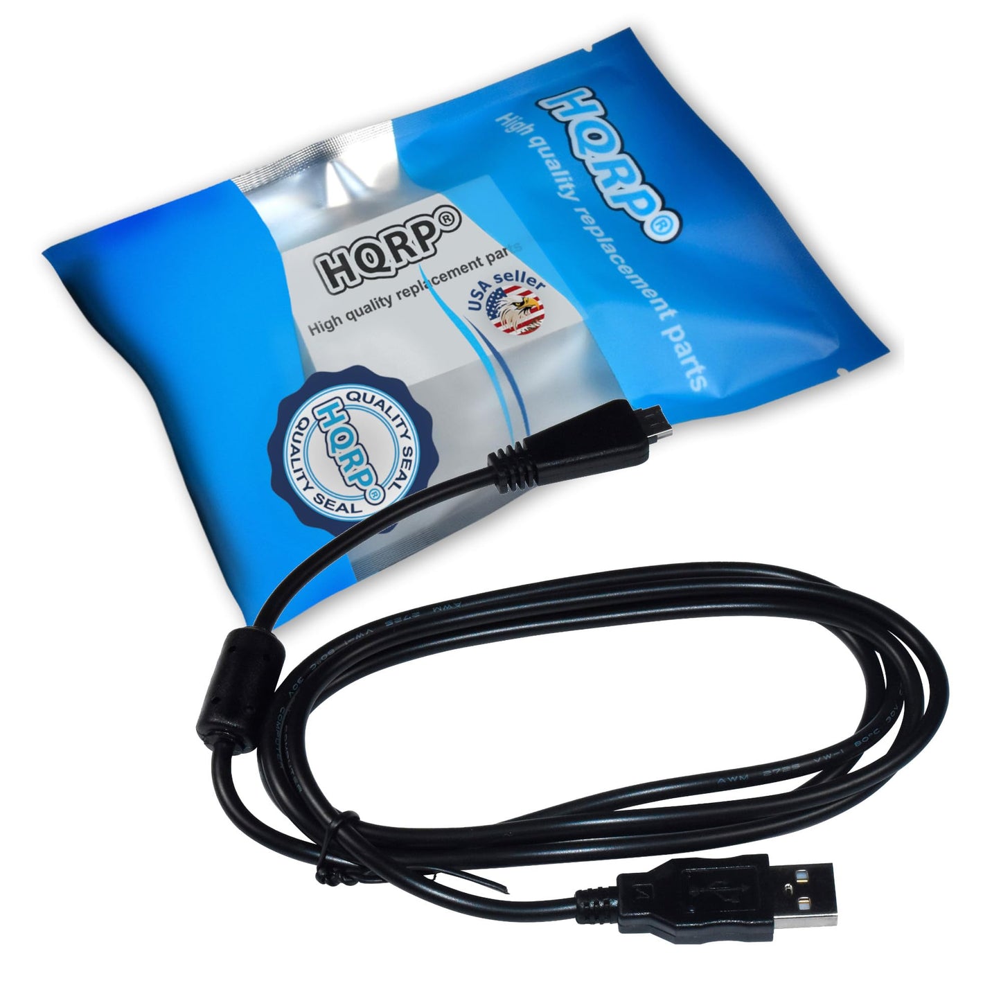 HQRP USB Data Cable Cord for Sony VMC-MD3 Cyber-Shot DSC-TX10 DSC-TX20 DSC-TX5 DSC-TX55 DSC-W560 DSC-W570 DSC-W580 DSC-HX100 DSC-T110 DSC-T99 Digital
