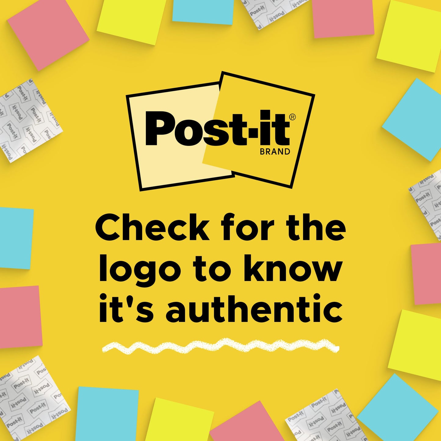 Post-it Notes, 3 x 3 in, The Iconic Canary Yellow Note, 18 Pads