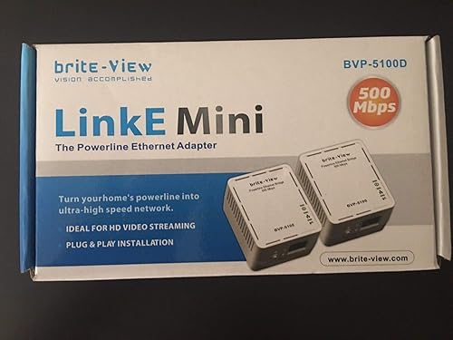 Brite-View BVP-5100D Powerline Adapter Power Cable, White