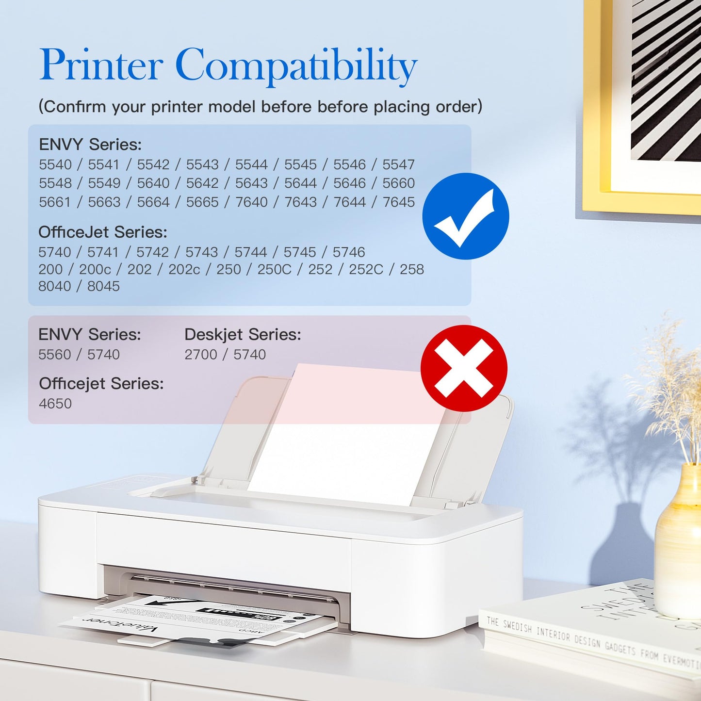 62XL Ink Cartridges for HP Ink 62 for HP 62XL Ink Cartridge Combo Pack