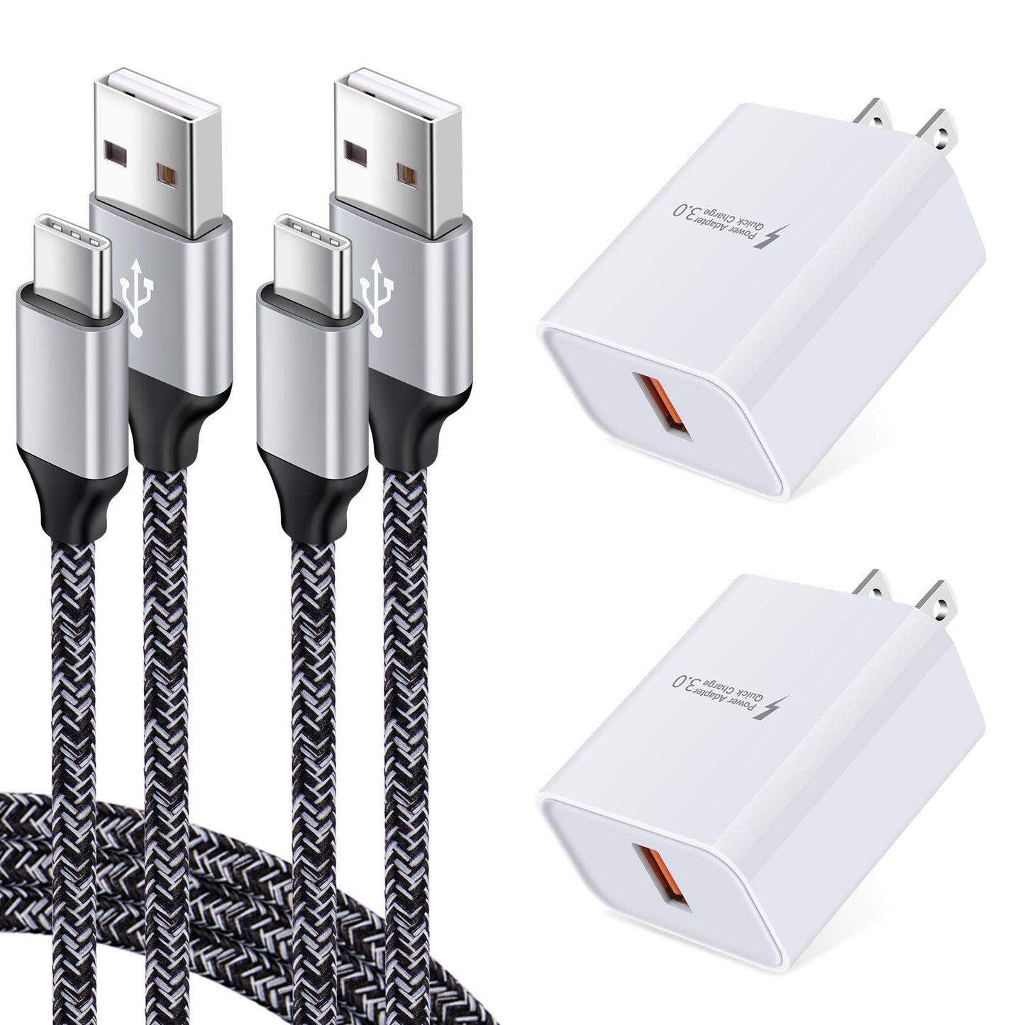 Quick Charge 3.0 Fast Charger Block for Samsung Galaxy S26 Ultra S25 FE S24 S23 S22 S21 S20 A17 A16 A15 A14 5G A36 A35 A56 A55 A54 A10e A11 A21 A51