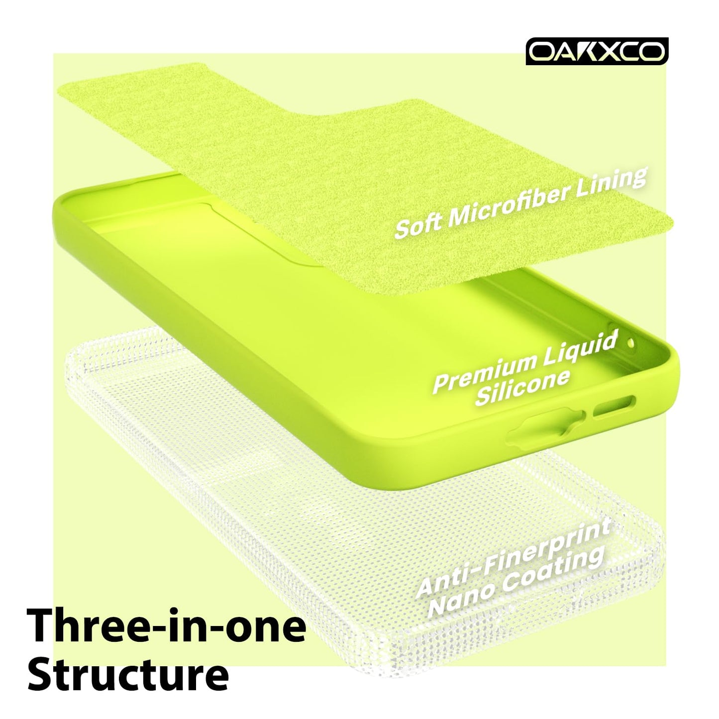 Oakxco for Samsung Galaxy A55 5G Phone Case Liquid Silicone, Cute Thin Slim Soft Rubber Gel for Women Men, Smooth Matte TPU Plain Bright Color Girly