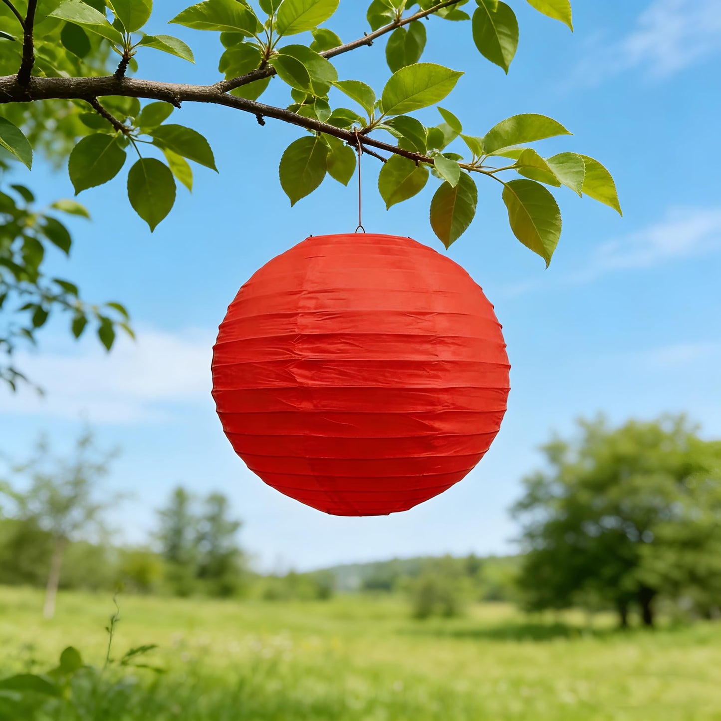 6Pcs Paper Lanterns Red Round Lanterns 12inches Hanging Paper Lanterns Lamp for Birthday, Wedding, Christmas, Bridal, Home Decor, Party Decoration