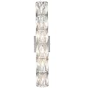 SAMTEEN Chrome Crystal Wall Sconce Contemporary 6-Light Crystal Sconces Wall Lighting Modern Nickel Wall Sconce Clear Glass Wall Light Fixture