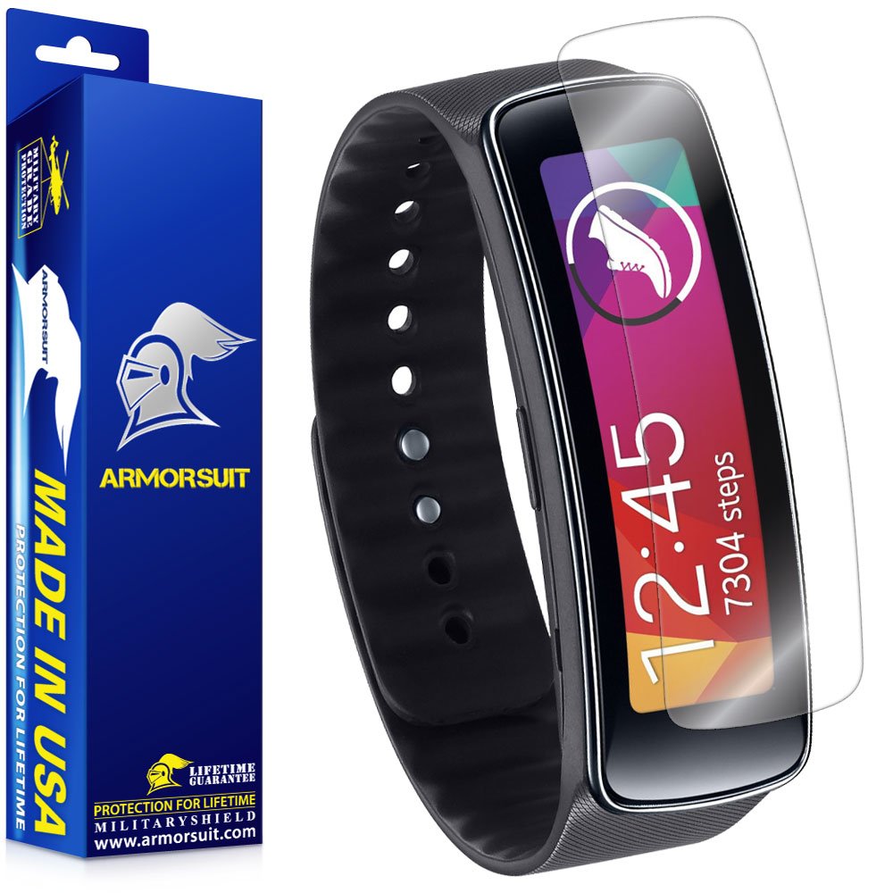 ArmorSuit 6 Pack Screen Protector Designed for Samsung Gear Fit Full Coverage MilitaryShield HD Clear Film - Made in USA