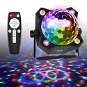 Disco Ball Party Lights Sound Activated Strobe DJ Stage Lighting 2 in 1 Glow Party Black Light for Home Room Dance Parties Birthday Karaoke Halloween