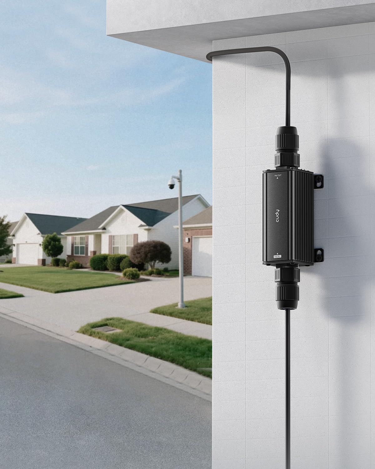 Cudy Gigabit Outdoor Waterproof IP67 PoE+ Extender, 10/100/1000Mbps, POE Repeater/Amplifier, Wall Mount, IEEE 802.3at/802.3af, 1 Channel PoE Repeater
