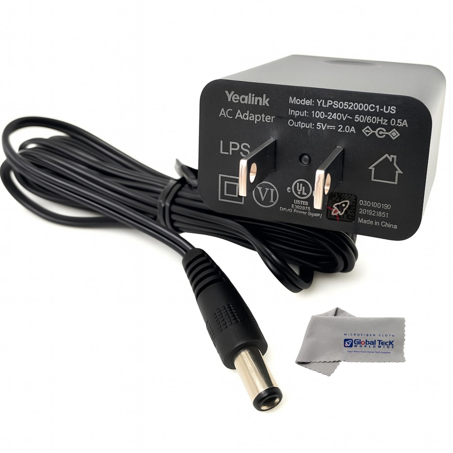 Yealink PS5V2000US Power Supply Adapter 5V 2A - Compatible with Yealink SIP Phones: T54W, T29G, T46S, T46U, T48S, T48U, T52S, T54S, T56A, T58V, T58A