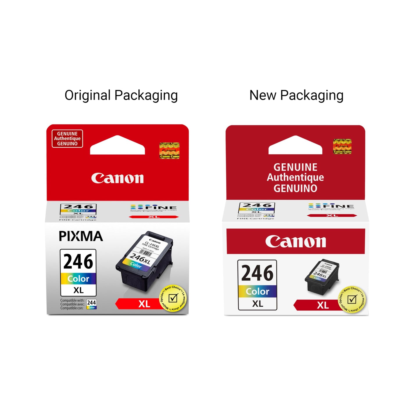 Canon CL-246 XL Genuine Color Ink Cartridge, Compatible with iP2820, MG2420/2924/2920/3020/2522/2525, MX492, TS3120/302/302a/202/202a/4520/3320