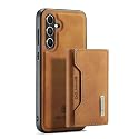 Oidealo Trifold Wallet Phone Case for Samsung Galaxy A55, 2 in 1 Magnetic Detachable, Retro PU Leather Shockproof 8-Slot Card Holder Kickstand (Brown)