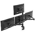 VIVO Quad Monitor 13 to 32 inch LED LCD Clamp-on Desk Mount, 3 Plus 1 Articulating VESA Computer Stand, Holds 4 Screens, Fully Adjustable for Home