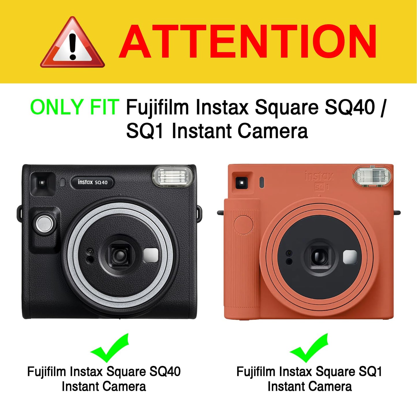 Fintie Protective Case for Fujifilm Instax Square SQ40 / SQ1 Instant Camera - Premium Vegan Leather Bag Cover with Removable Adjustable Strap, Vintage