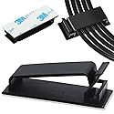 100 PCS Self Adhesive Cable Clips, Wire Organizer, Cable Management, Cord Organizer for Desk, Wall, PC, Car, Home, Office, USB, Ethernet, Power Cords
