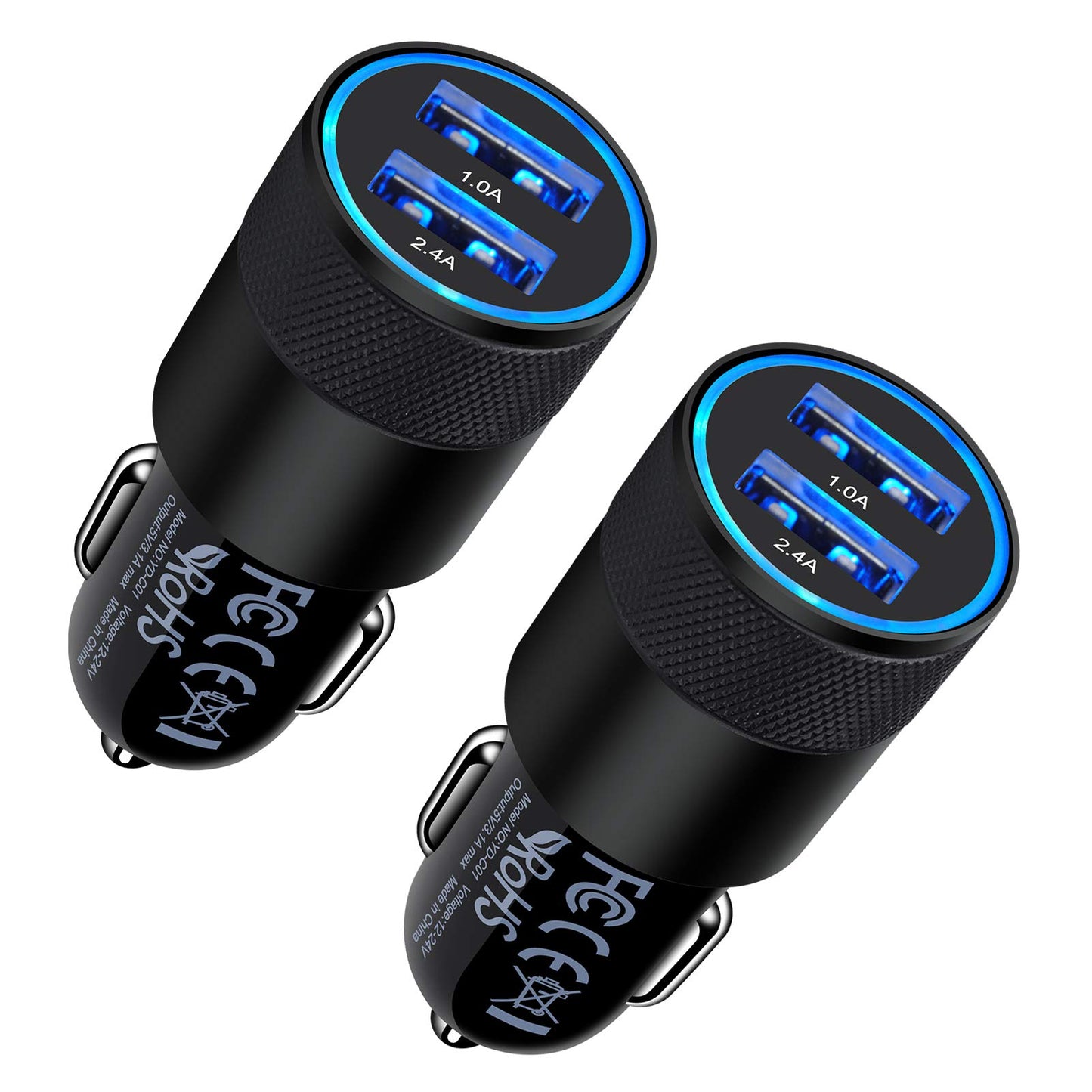 Fast Car Charger, 2Pack 3.4A Fast Charging Car Adapter Dual Port Cigarette Lighter USB Charger for iPhone 16e 16 15 14 13 12 11 Pro Max SE XR XS X 8 7