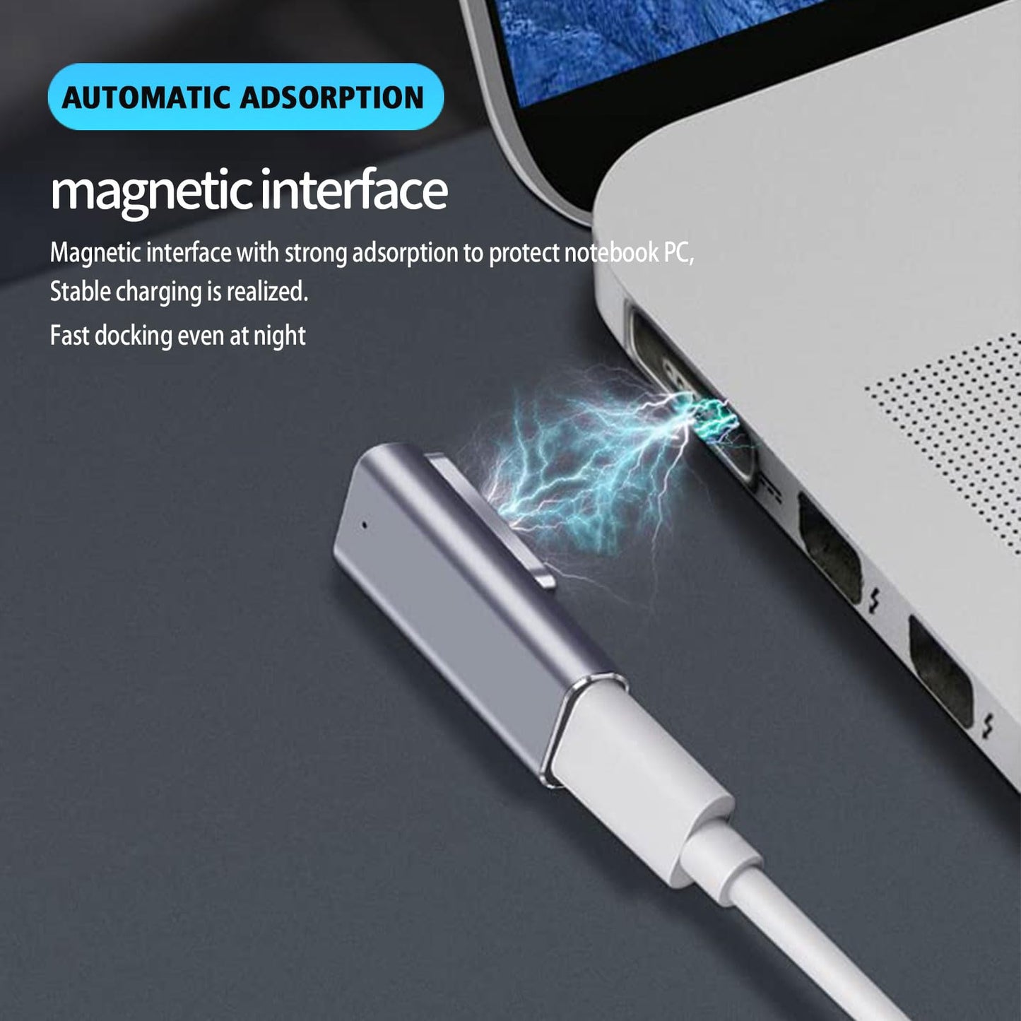 kocomio Magnetic USB C to Magnetic 2 Male to Female Adapter Safe 2 PD 100W Power Fast Charging Converter for 2013-2015 MacBook Pro Air with 100W/5A…