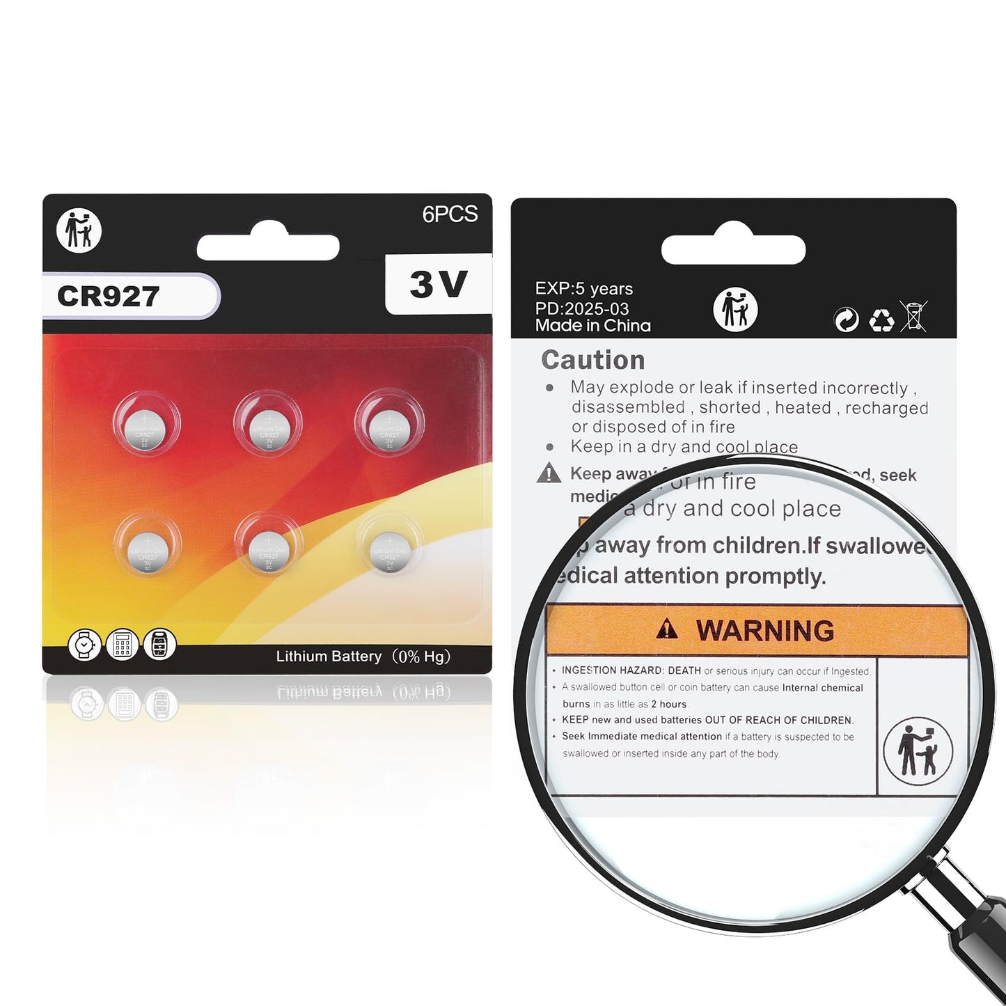 JOXIYECLTL CR927 3V Lithium Battery(12 Pack)