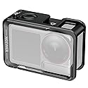 NEEWER Action Camera Cage for Osmo Action 5 Pro / 4/3, Protective Metal Video Rig with Cold Shoe, 1/4" Thread, Shutter Button Compatible with DJI Mic
