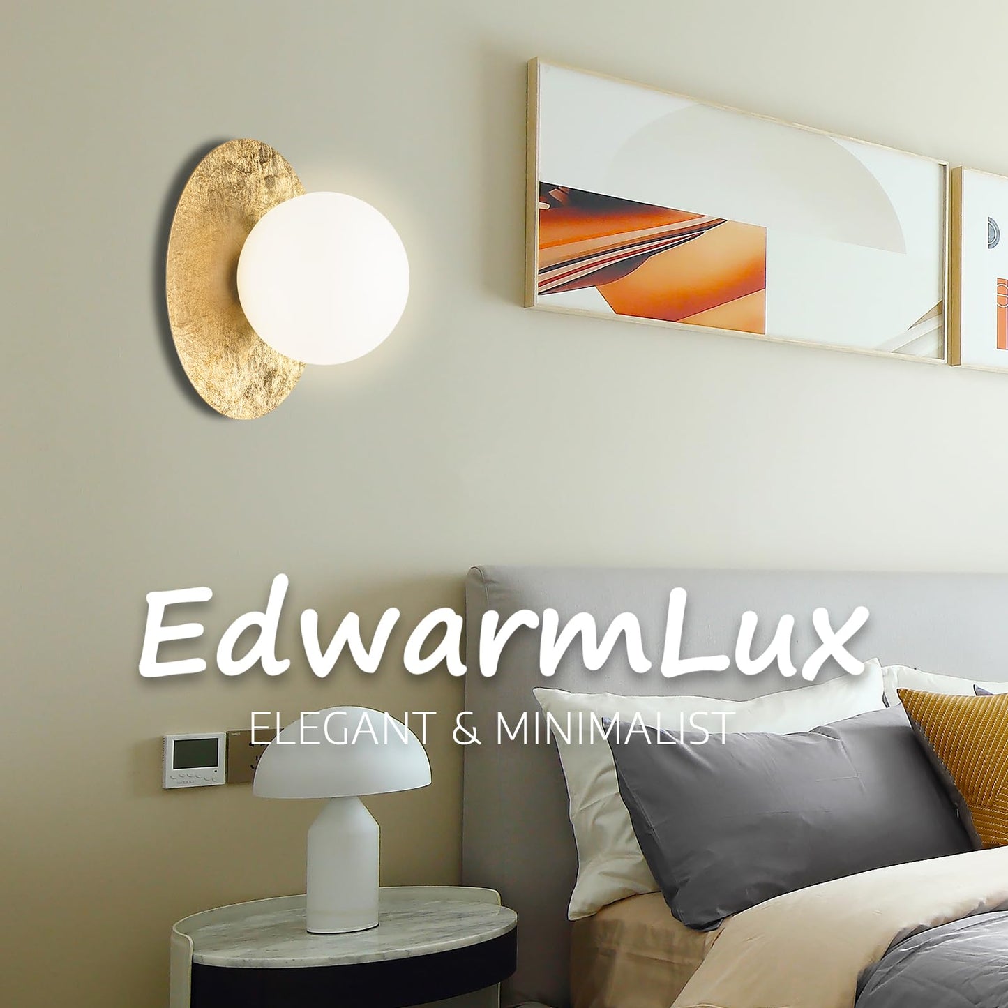Edwarmlux 1 Light Wall Sconce, Mid Century Modern Globe Wall Sconce, Ceiling Light Fixture, Vanity Light Fixture, Indoor Wall Light for Living Room