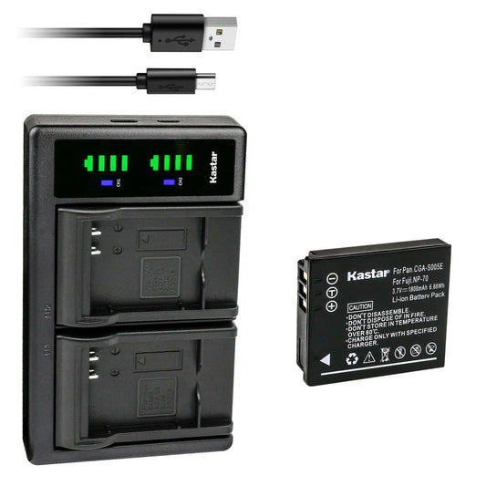 Kastar 1-Pack BP-DC4 Battery and LTD2 USB Charger Replacement for Leica BP-DC4 Battery, Leica BC-DC4 BC-DC4-E Charger, Leica C-LUX1, D-LUX2, D-LUX3
