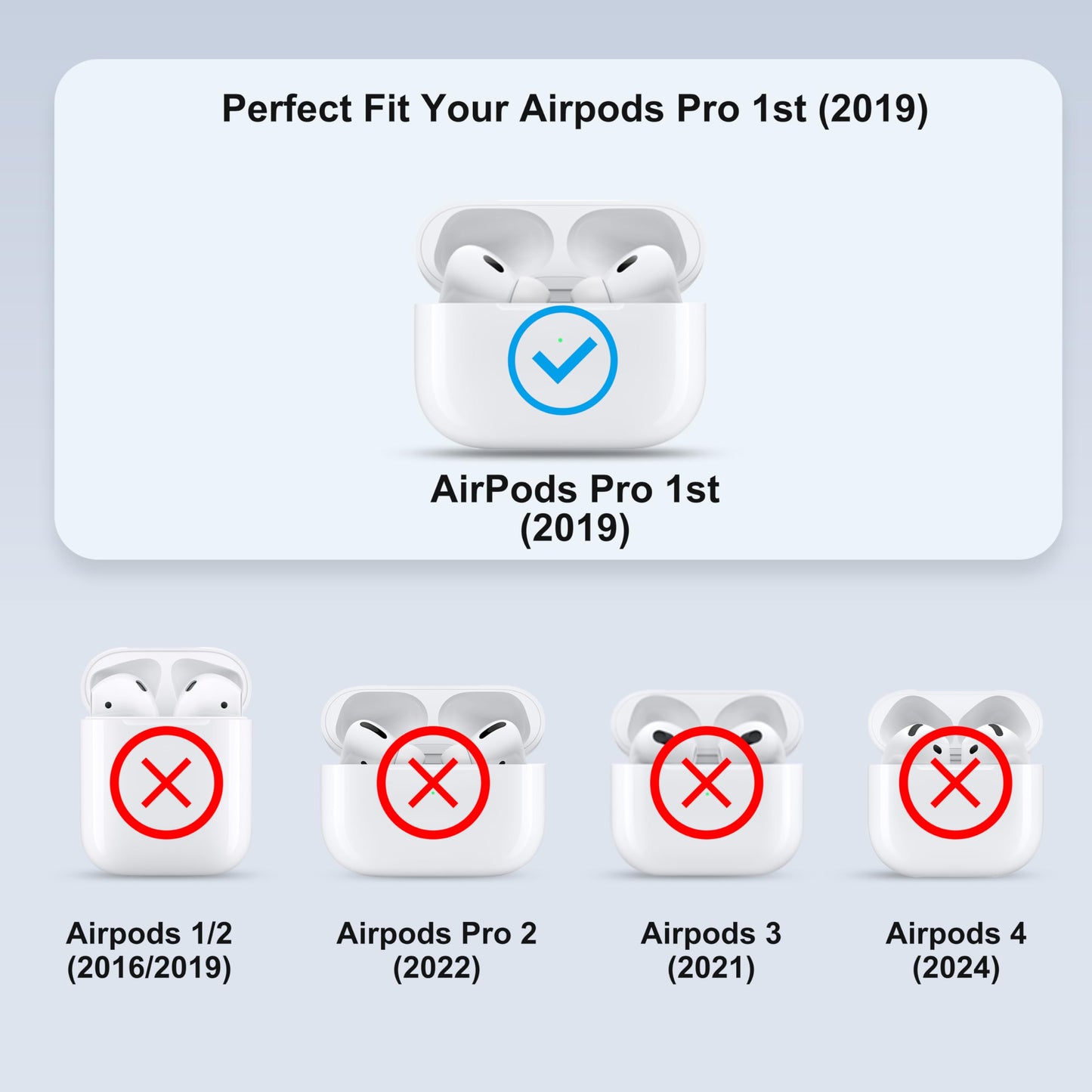 Valkit for Airpods Pro 2 Case Cover with Lock, Military Full-Body AirPod Pro Case Hard with Keychain Cool Airpods Pro 2nd/1st Generation Case for Man