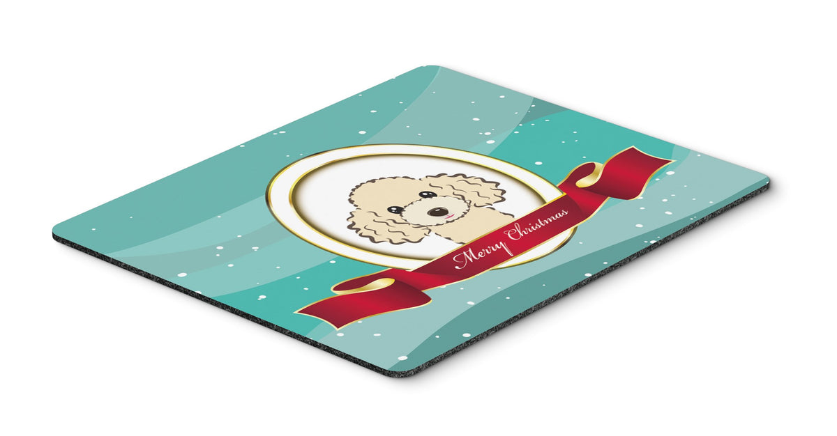 Caroline's Treasures BB1568MP Buff Poodle Merry Christmas Mouse Pad, Hot Pad or Trivet, Large, Multicolor