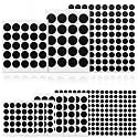 Mnvhoky Stackable Vinyl Webcam Privacy Stickers, 12 Sheets Low-Tack Restickable Camera Covers in 3 Sizes, Black Webcam Blocker Set