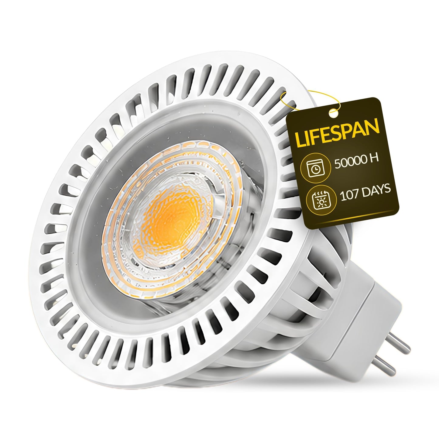 Top Notch Co 12V MR16 LED 2W & 2700K with GU5.3 Pin Base - (1 Pk)
