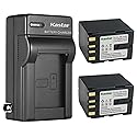 Kastar 2-Pack BN-V428 Battery and AC Wall Charger Replacement for JVC BN-V408US BN-V416US BN-V428 BN-V428U BN-V428US BN-V438US BN-V856US Battery, JVC