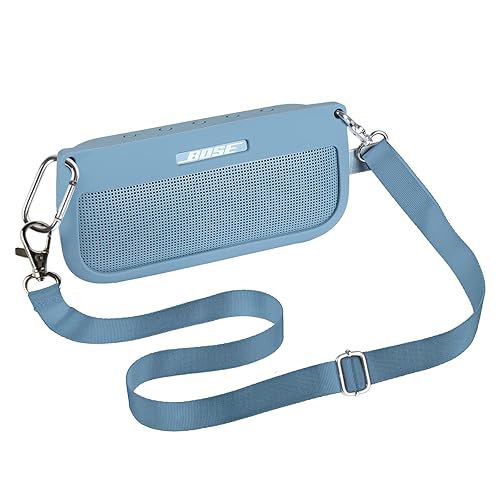 khanka Silicone Case Replacement for Bose SoundLink Flex Bluetooth Portable Speaker (Blue)