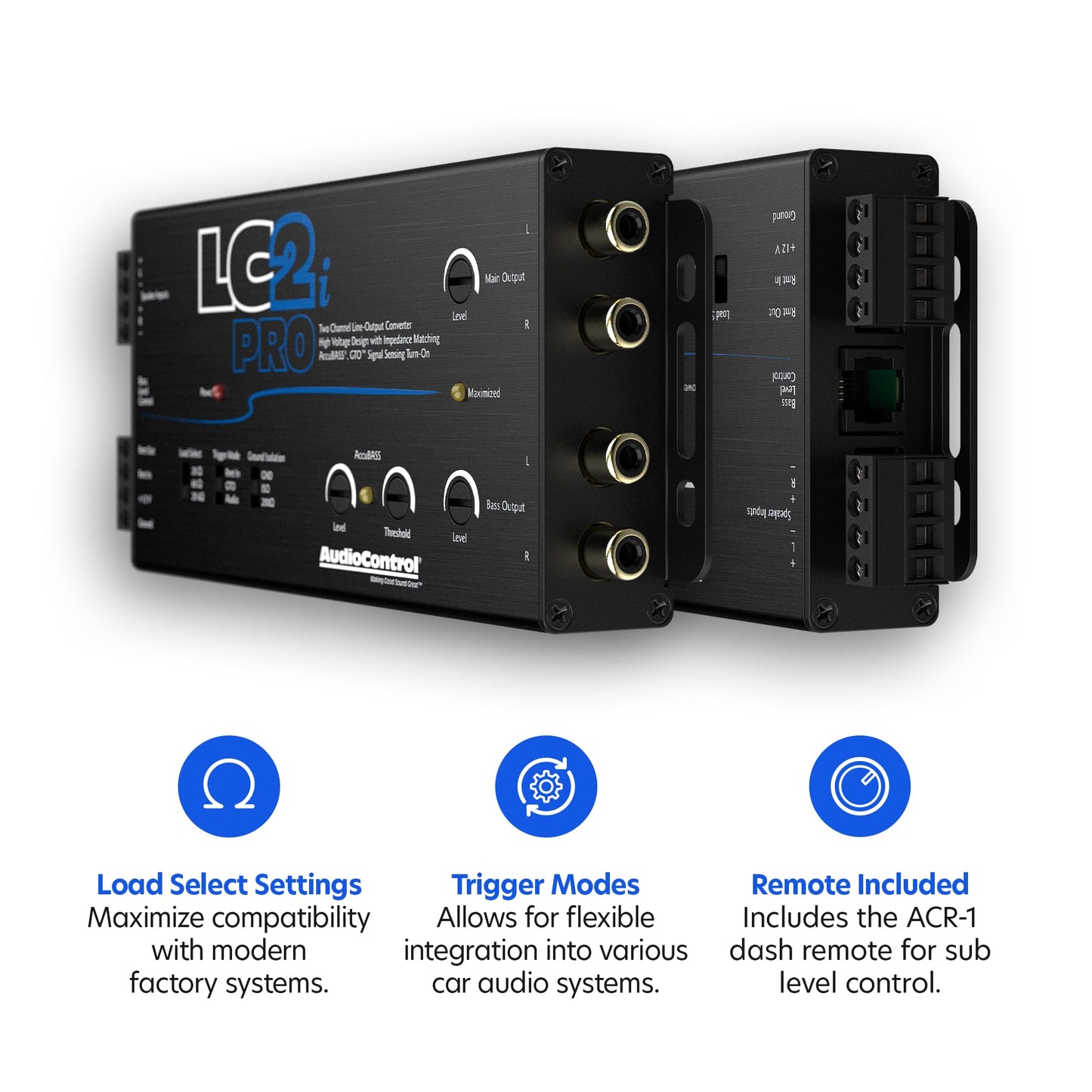 AudioControl LC2i PRO 2-Channel Active Line Output Converter with AccuBASS for Adding Subwoofers, Amplifiers to Factory Car Audio Receiver Head Unit