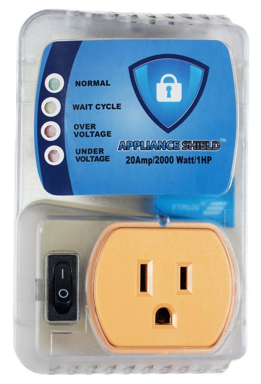 APPLIANCE SHIELD Surge Protector - Protects Appliances From Damaging & Costly Voltage Spikes/Dips. Great for Refrigerators, Freezers, Dryers