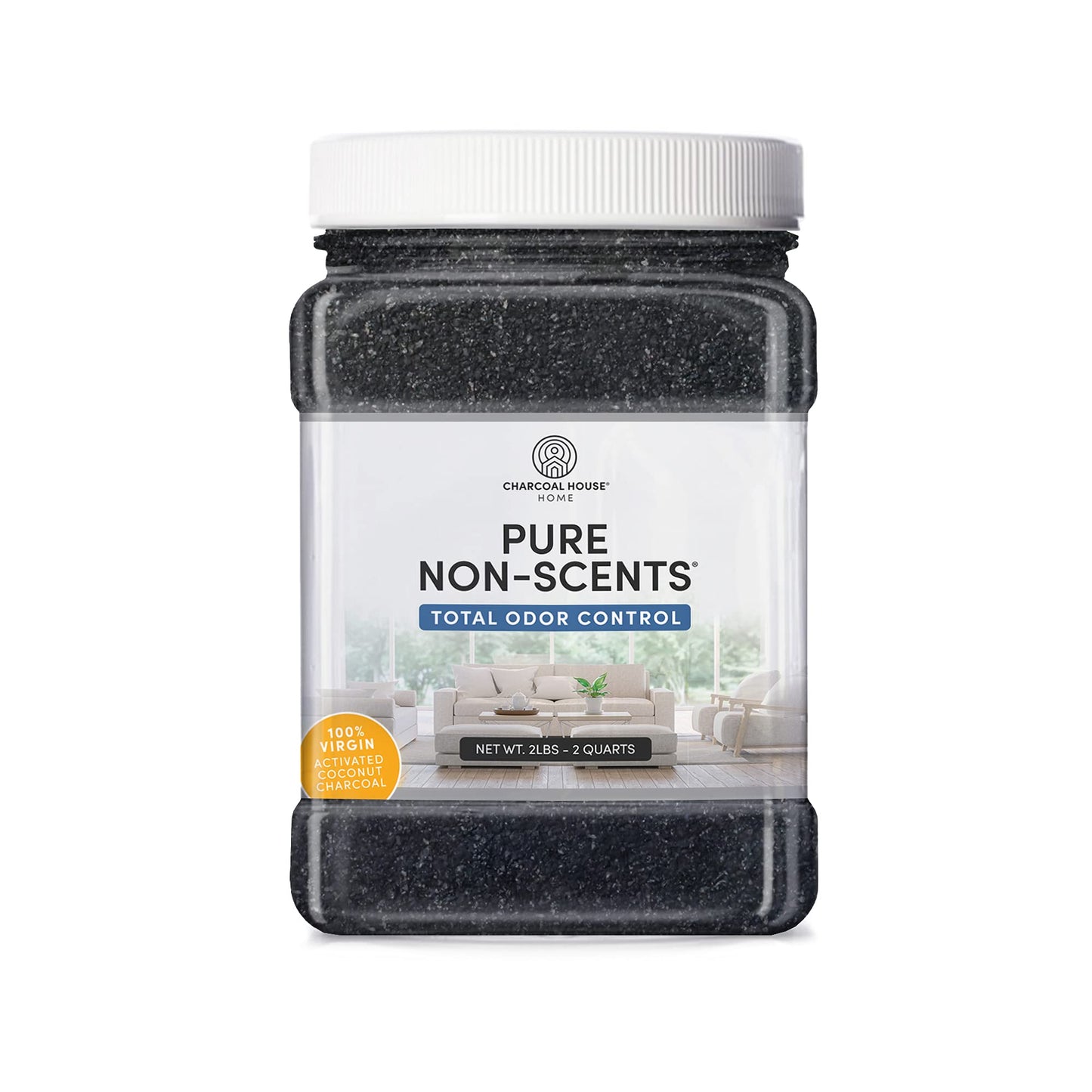 Pure Non Scents® Granular Coconut Shell Activated Charcoal - Non Toxic Odor Absorber & Eliminator for Home, Car, Shoes, Closet, Fridge, & More - Safe