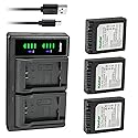 Kastar 3-Pack CGA-S002 Battery and LTD2 USB Charger Compatible with Panasonic Lumix DMC-FZ20, Lumix DMC-FZ20BB, Lumix DMC-FZ20E, Lumix DMC-FZ20EG-K