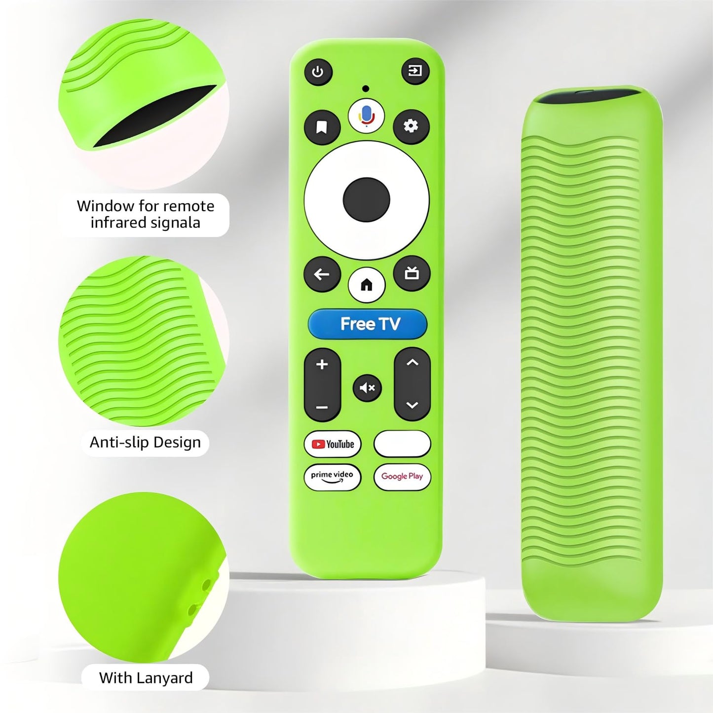 2Pack Climberer 4k Pro Remote Case Cover - Compatible with Free TV Button Onn 4K Plus/Pro Remote | Glow in The Dark